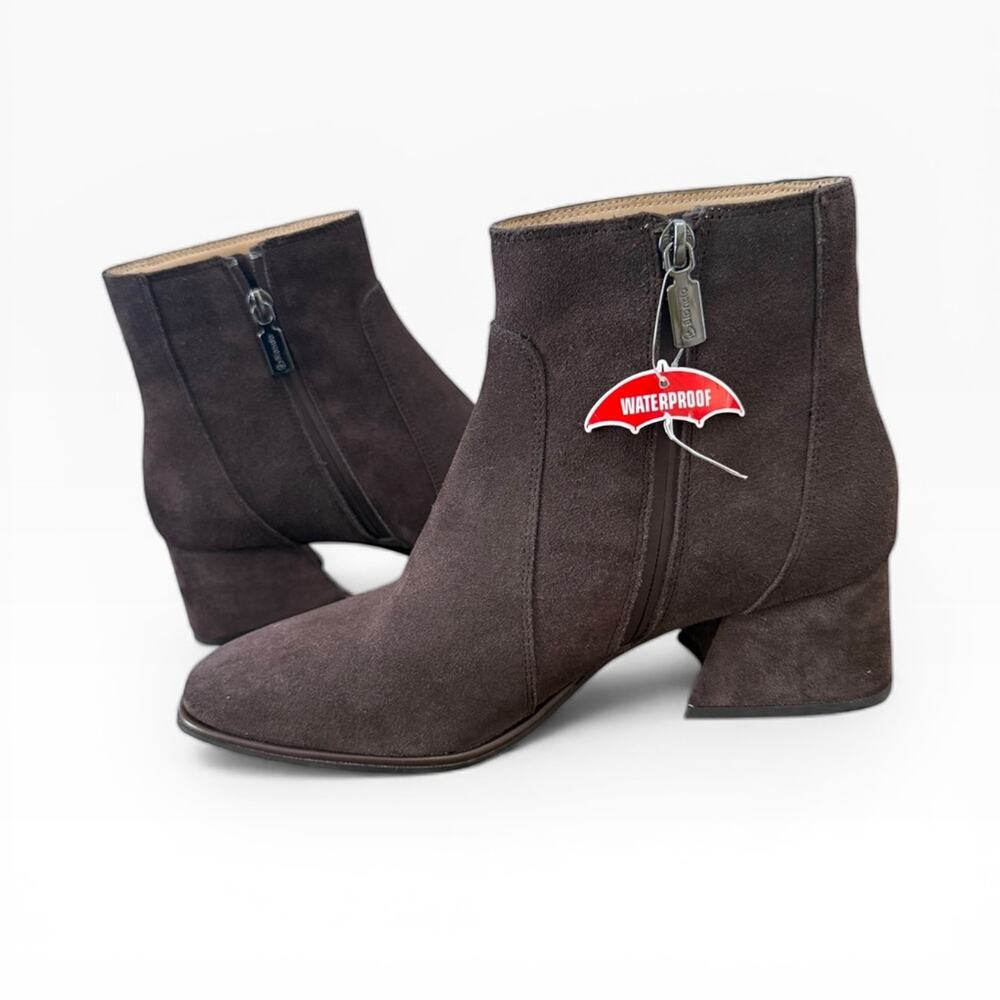 Blondo Marcie Brown Waterproof Suede Booties – Sz 9M - Picture 6 of 9